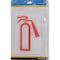 Hillman HILLMAN English White Fire Extinguisher Sign 7 in. H X 5 in. W, PK6 848739 - alternate 3